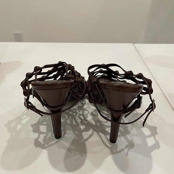 Sigerson Morrison Brown Caged Heels - Picture 5 of 7